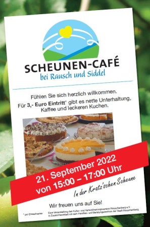 Bild. Plakat Scheunen-Cafe